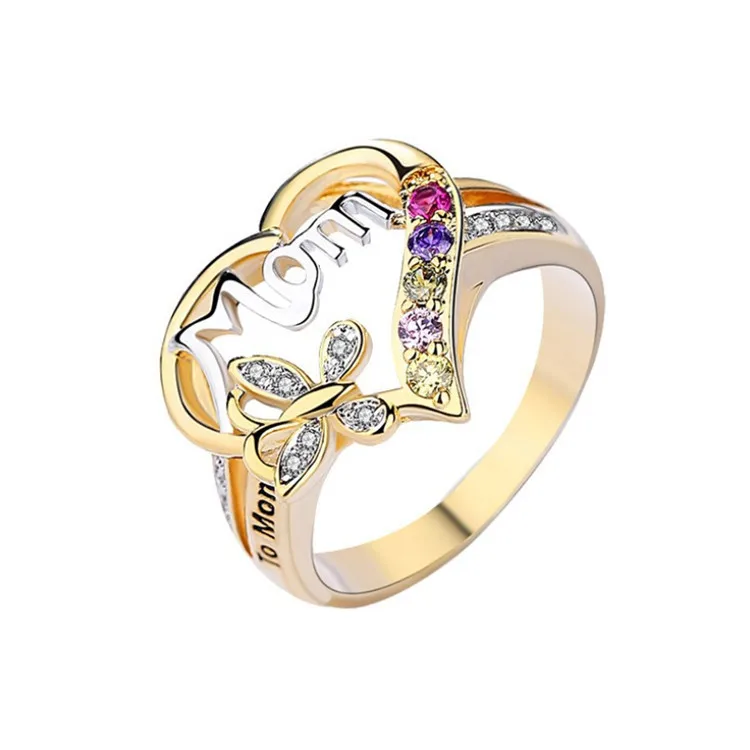 
Подарки на день матери 925 CZ стерлингового серебра мама кольцо ожерелья Позолоченные ювелирные изделия для женщин 