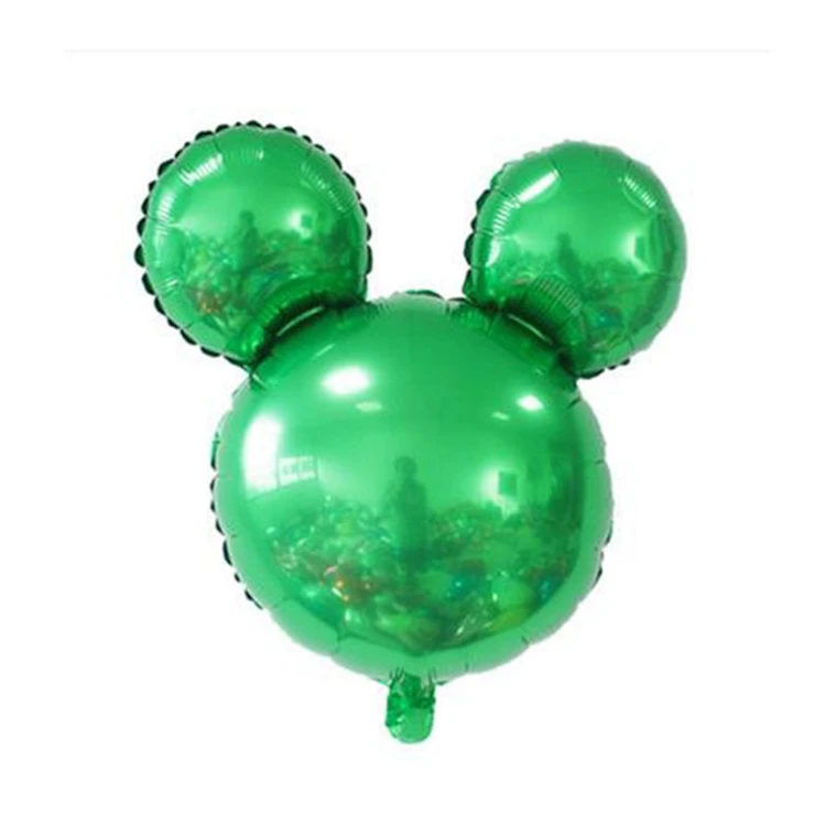 Pretty Monochrome Cartoon Mouse Head Shape Aluminum Foil Balloons For Decoration