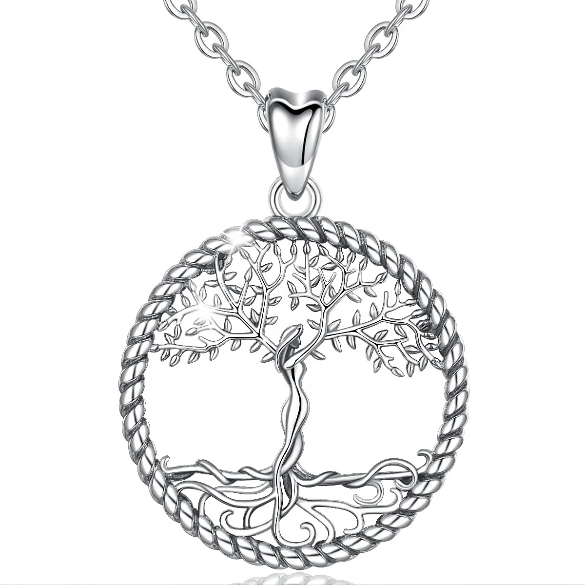 Merryshine Lucky изготовленный на заказ 925 стерлингового серебра Древо жизни кулон ожерелье для подруги для женщин