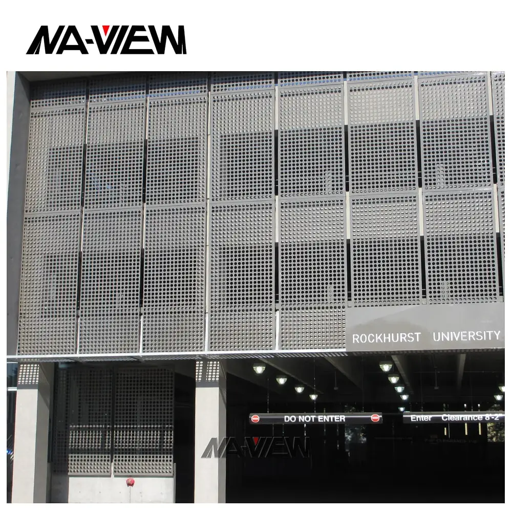 
 Индивидуальные наружные архитектурные перфорированные металлические алюминиевые облицовочные панели для фасадов  