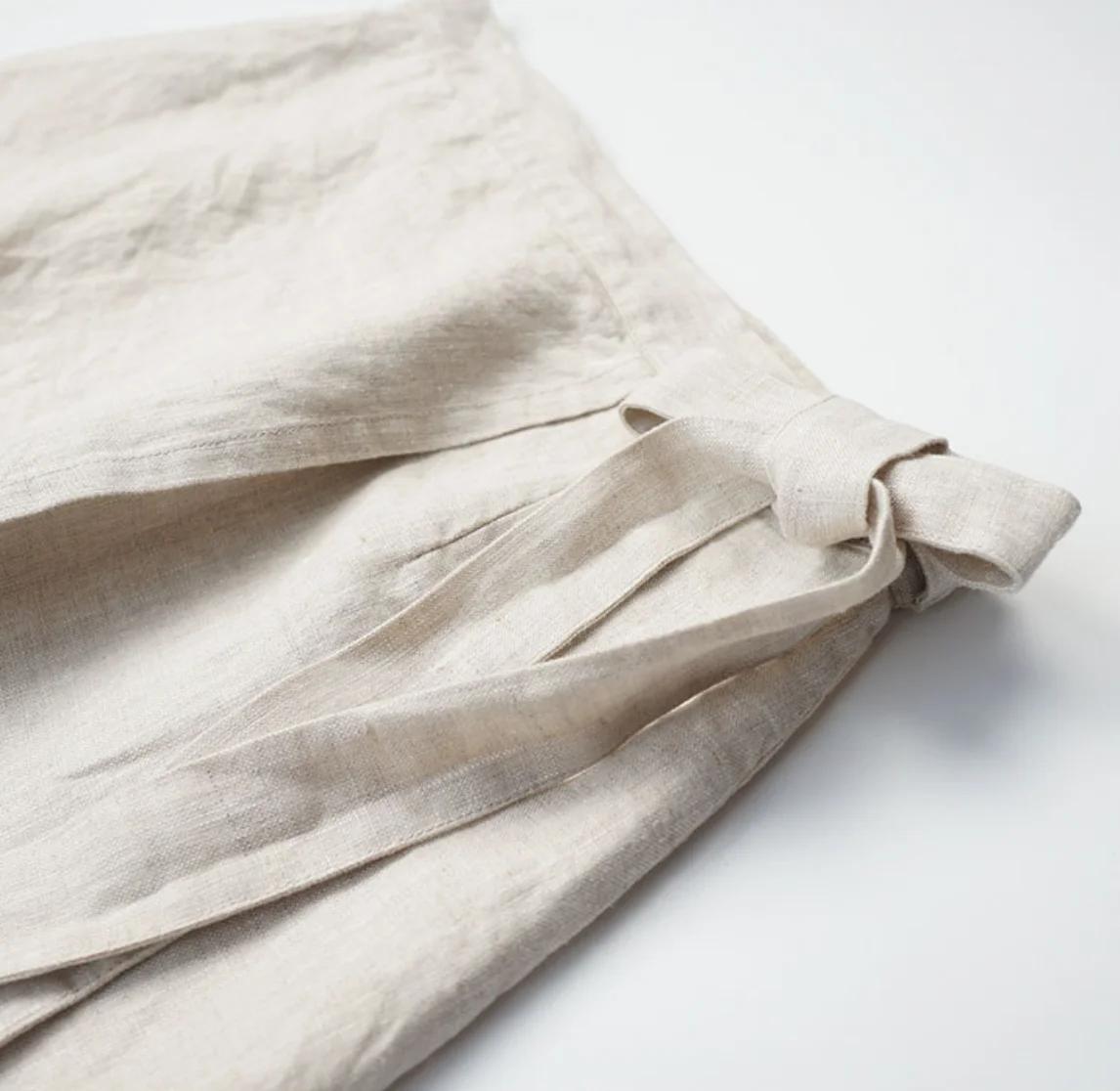Женская элегантная трапециевидная юбка до колен из 100% чистого льна на заказ/длинная цельная льняная юбка