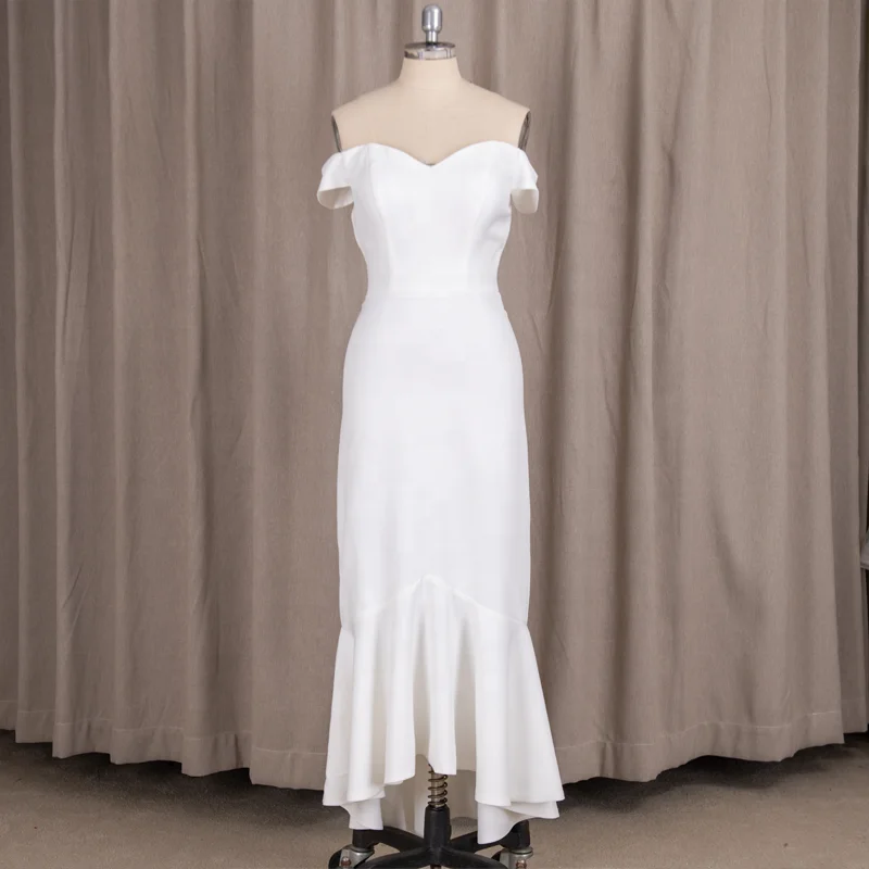 
5360 # слоновая кость русалка сердечко с открытыми плечами в пол облегающее свадебное платье подружки невесты высокого качества 