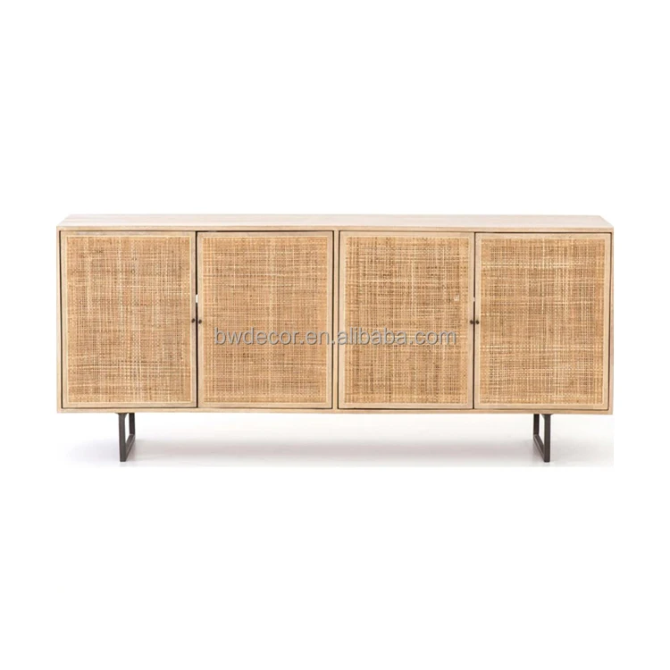 
 Мебель из ротанга на заказ, мебель для кухни, современный скандинавский металлический деревянный буфетный шкаф из ротанга  