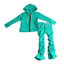 Детские спортивные костюмы для девочек, детские спортивные костюмы на молнии, комплекты для бега, детская зимняя хлопковая Дизайнерская одежда для девочек 4 года, штаны, комплекты для бега