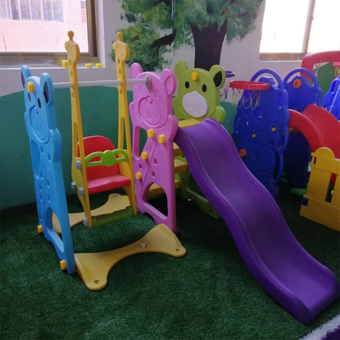
Детская домашняя игровая площадка, декоративные пластиковые качели и горки 