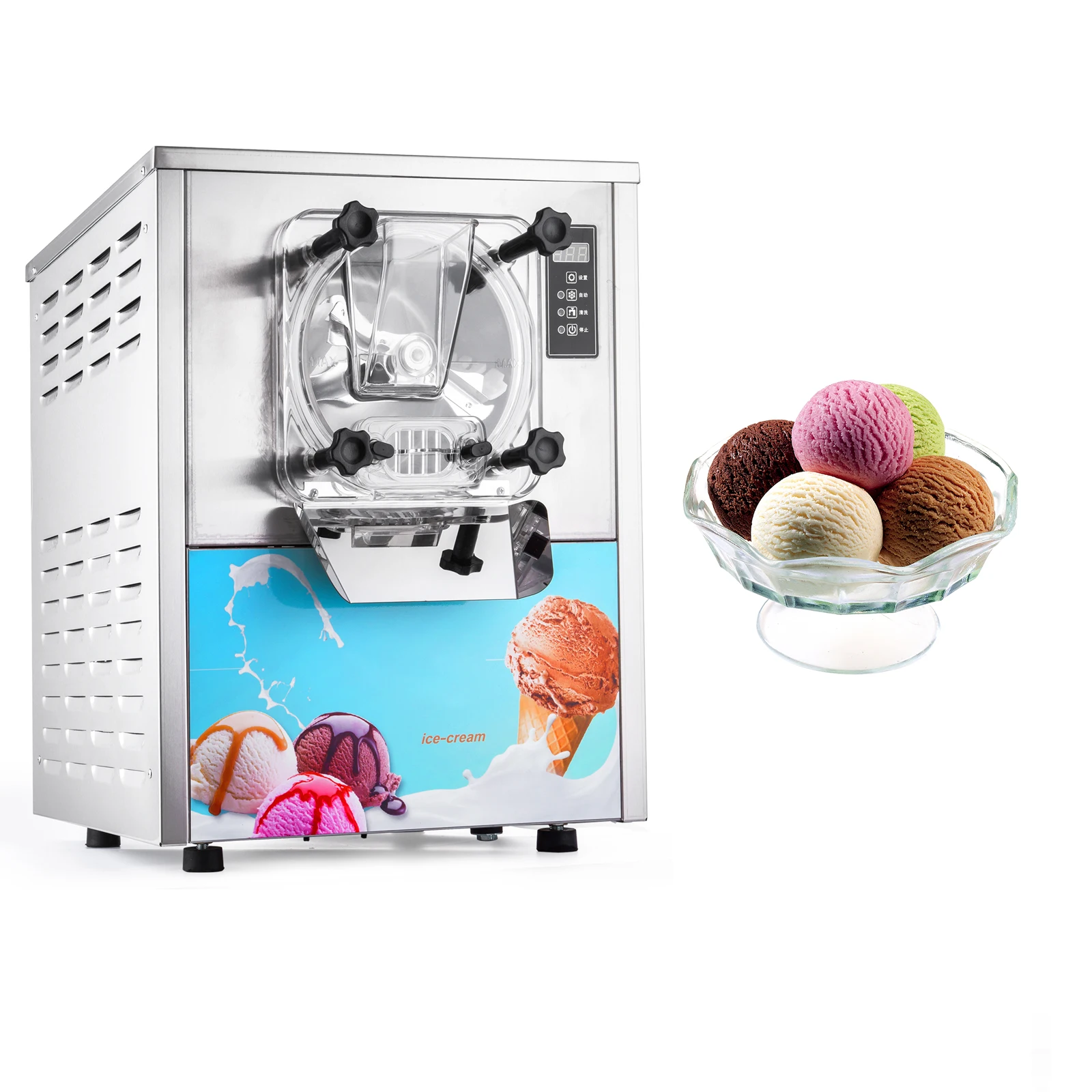 1400 Вт итальянское мороженое, машина для изготовления Фруктового мороженого, машина для замороженного йогурта