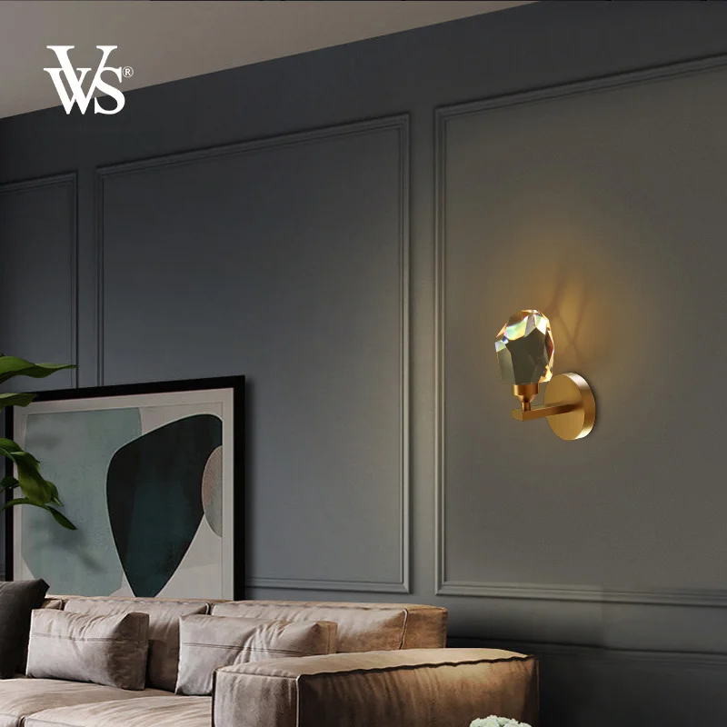 
Роскошная прикроватная лампа VVS, настенные светодиодные лампы для отеля, декоративный медный настенный светильник для помещений 