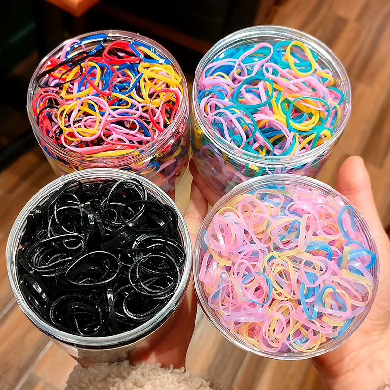 Colorful Elastic Rubber Bands One-time Hair Bands Hair Tie Ponytail holders Rainbow DIY Loom Bands Bracelets Accessories.jpg