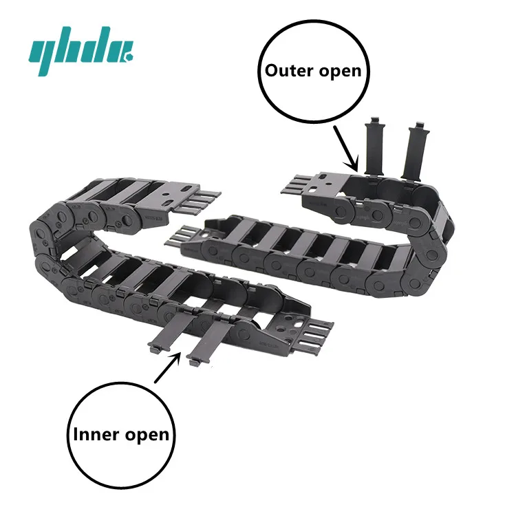 
 YHD H15X30 R28 R38 R48 protective bridge cable carrier Engineering Plastic drag chain for automatic cnc machine  