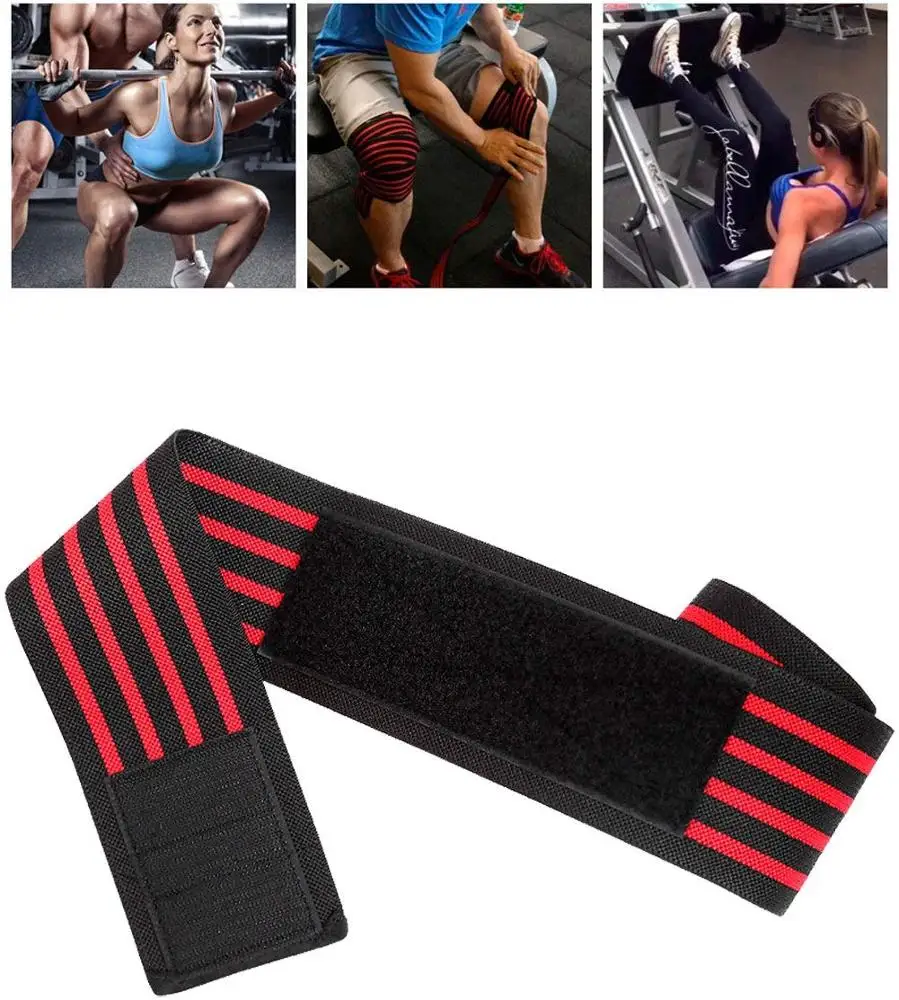 
Компрессионная эластичность бандаж для колена Wrap Weightlifting Squat Fitness Strap 