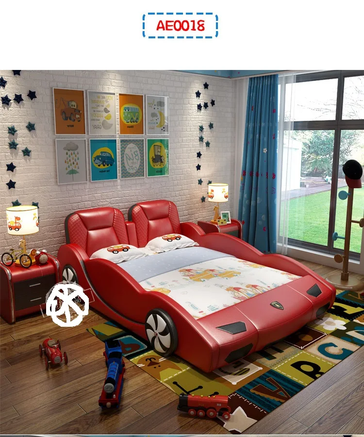 
 Современная мебель для спальни, многофункциональный музыкальный проигрыватель со светодиодной подсветкой, красная детская кровать  
