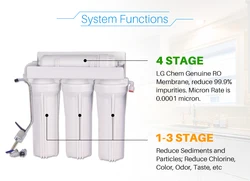 Щелочной воды дома Система 2-х стадийной мини питьевой воды при помощи обратного осмоса фильтр