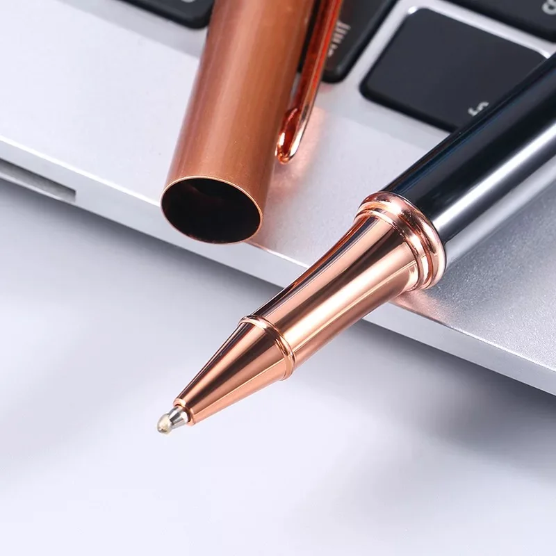 
 Изготовленный на заказ логотип ручки Деловой Подарок Рекламы старший Исполнительный набор металлических ручек класса люкс из розового золота гелевая ручка  