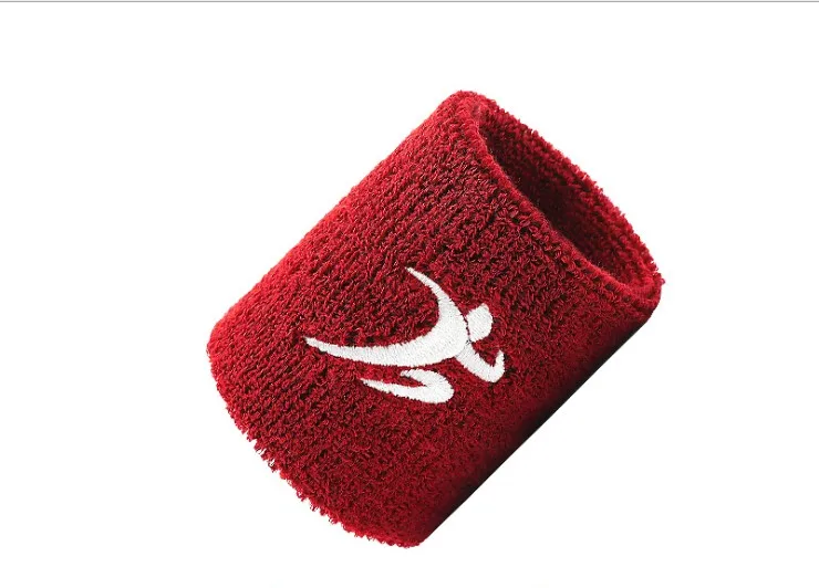
 Breathable sweat absorption terry cloth wristband with embroidery logo for running tennis badminton sports sweatband  