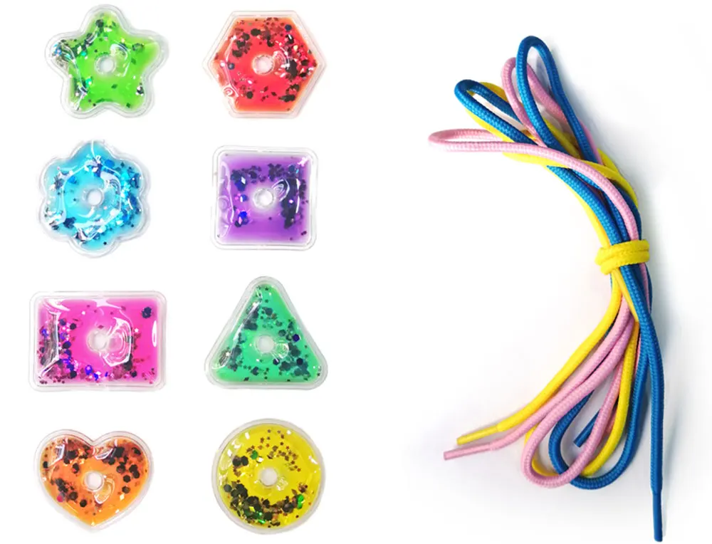 Детские squidgy сенсорные игрушки 32 шт. прозрачный гигантский шнуровка формы стволовых Обучающие игрушки особых потребностей сенсорная аутизм игрушки