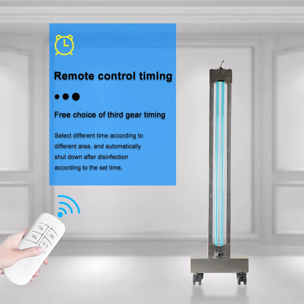 
 New product ideas 2021 remote control timing ultraviolet ozone uv sterilizer 150w uvc light disinfection uv lamp  