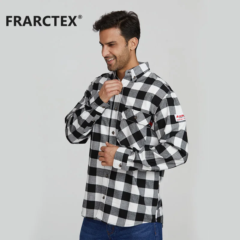 
 Горячая Распродажа, промышленная огнестойкая Рабочая Рубашка FRARCTEX для мужчин  