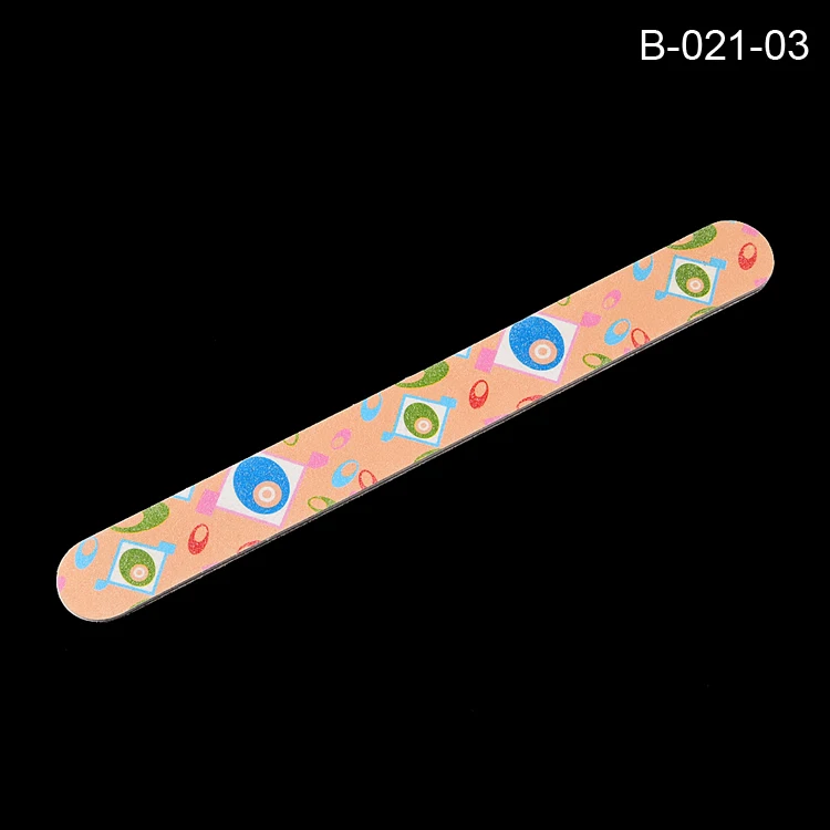 Kids Finger Polishing Colorful multi patterns flower butterfly printed double side cheap wholesale sandpaper nail files