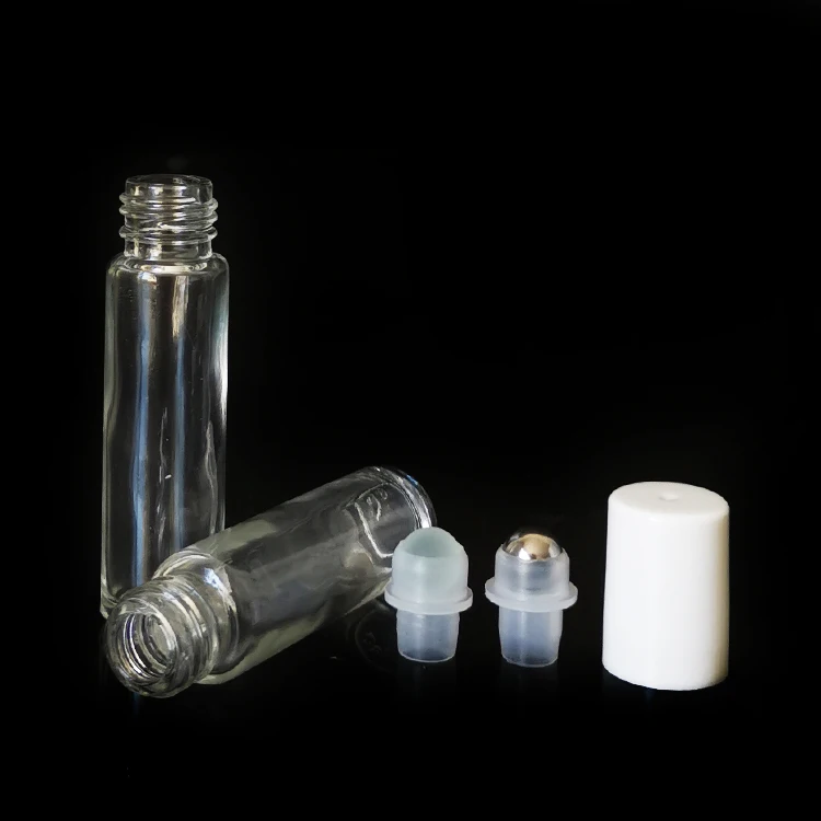 10 мл прозрачный стеклянный рулон эфирного масла на бутылке со стеклянным роликовым шариком