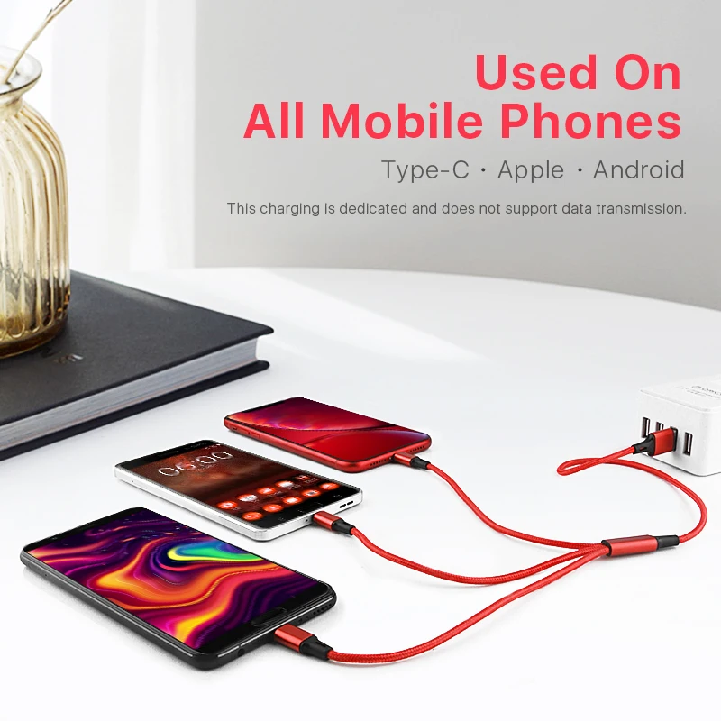 
Заводская Прямая поставка 2019 Новый Пользовательский логотип 4 головки мульти 3 в 1 зарядный Дата-кабель для Iphone USB-кабель 