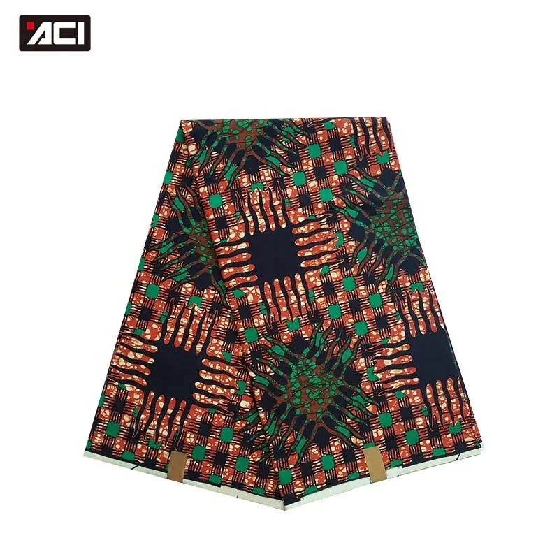 Лидер продаж ACI, африканская восковая Ткань, 100% хлопок, настоящий воск, оптовая продажа, африканские ткани Анкары, 6 ярдов/шт.