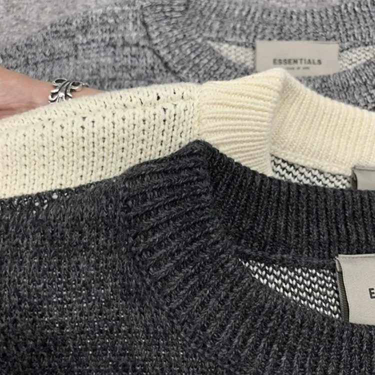 2021 модный базовый свитер 100% 1:1 резиновый хлопковый свитер свободного покроя с принтом, свитер Лоренцо cewneck