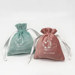 Роскошная бархатная подарочная упаковка с логотипом на заказ, сумка для эфирных масел