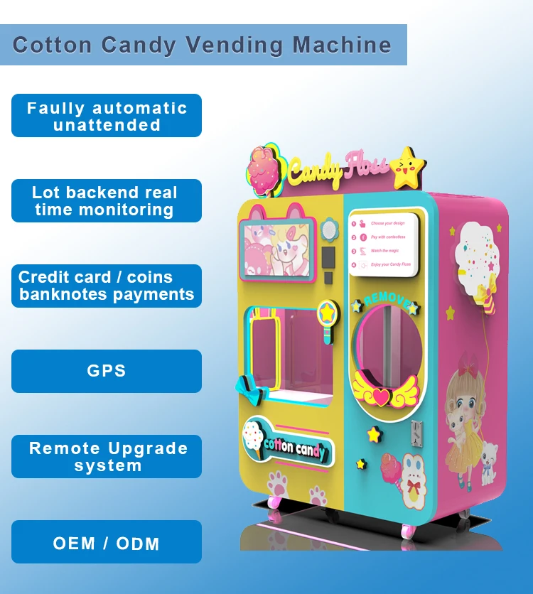gzDlight Automatic Cotton Candy Vending Machine 606
