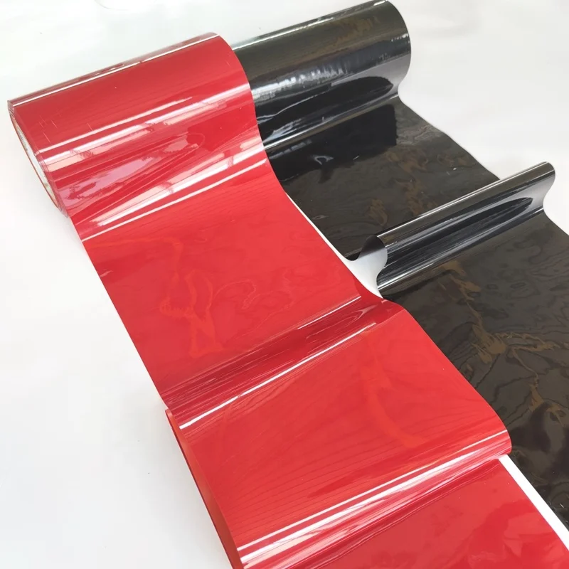 Черно-красная серия, высокая глянцевая однотонная ПВХ вакуумная пленка, дизайн для декорирования