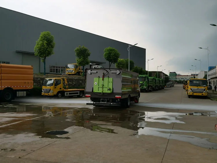 Dongfeng завод производитель 87hp 3800 мм 5000L воды 5000L отходов Емкость бункера из АБС-пластика A/C уличные подметально-уборочную дорожную машину для грузовиков
