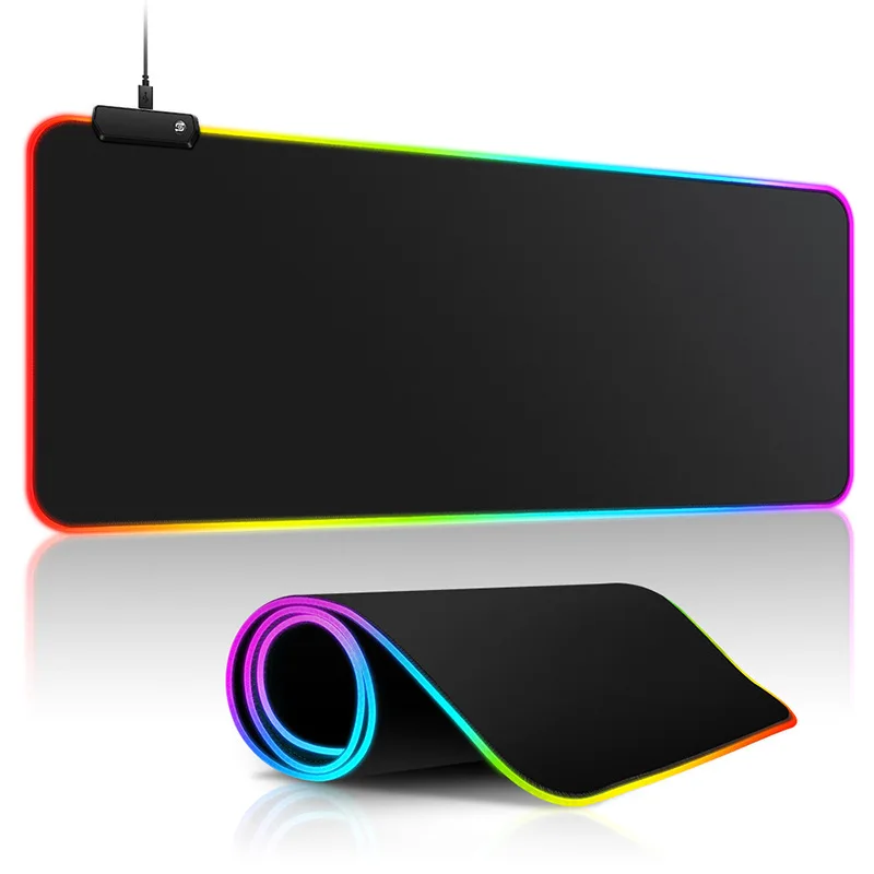 Новое поступление, водонепроницаемый резиновый Расширенный игровой RGB коврик для мыши YLW, пользовательский светодиодный коврик для мыши