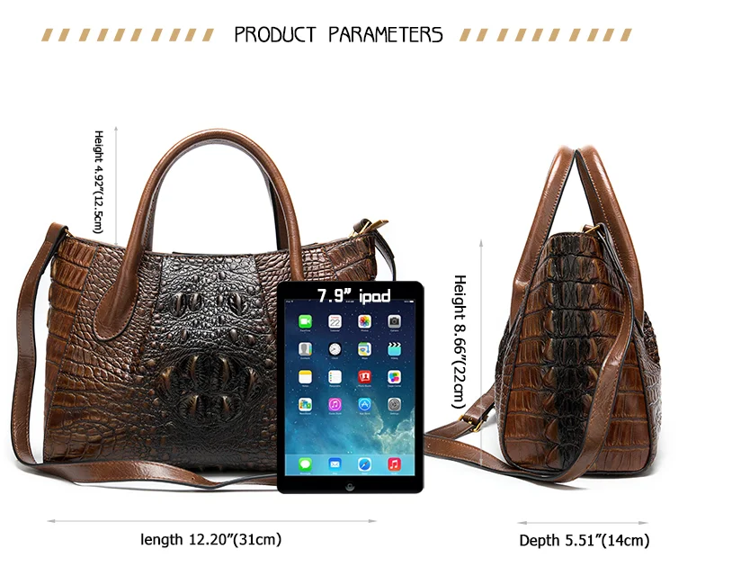 
Модная женская винтажная сумка из натуральной кожи с крокодиловым узором, Вместительная женская сумка через плечо, оптовая продажа, роскошная сумка для покупок 