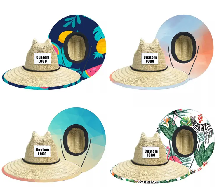 custom print straw hat