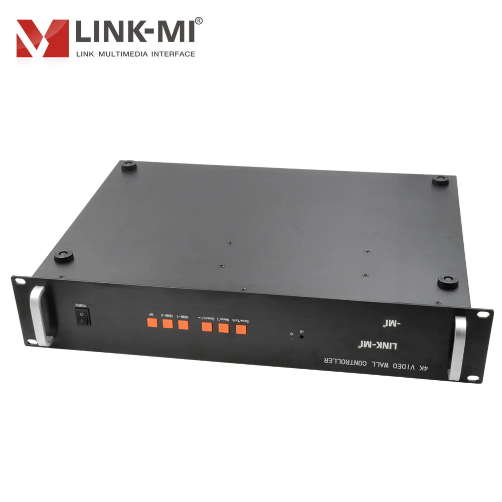 
LINK-MI 3x3 4K UHD видеоконтроллер стены HDMI + DP + Мобильный сигнал вращение на 180 градусов 1 из 3 источников и распределить до 9 дисплеев 