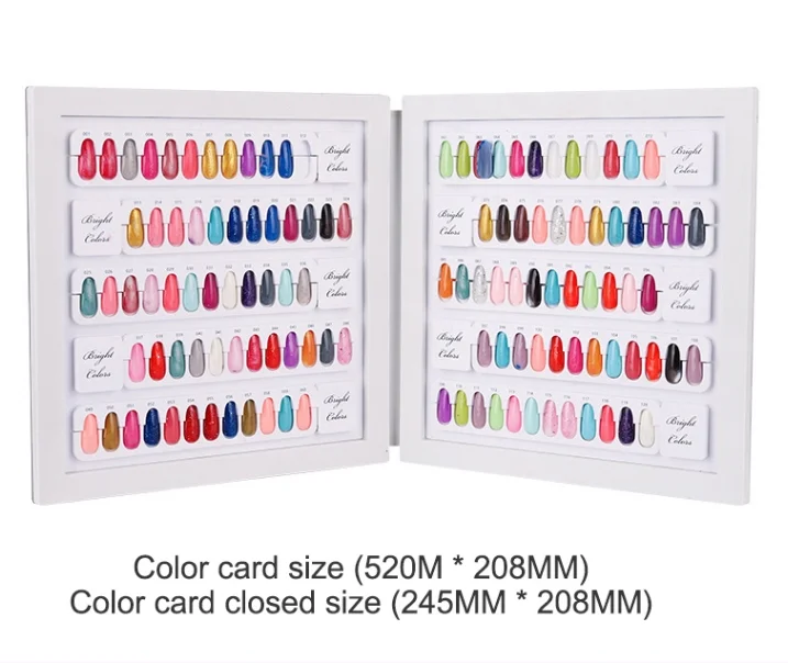 Книга для ногтей Профессиональный акриловый Гель-лак для ногтей дисплей карта Книга цветная доска Таблица для ногтей дисплей книга