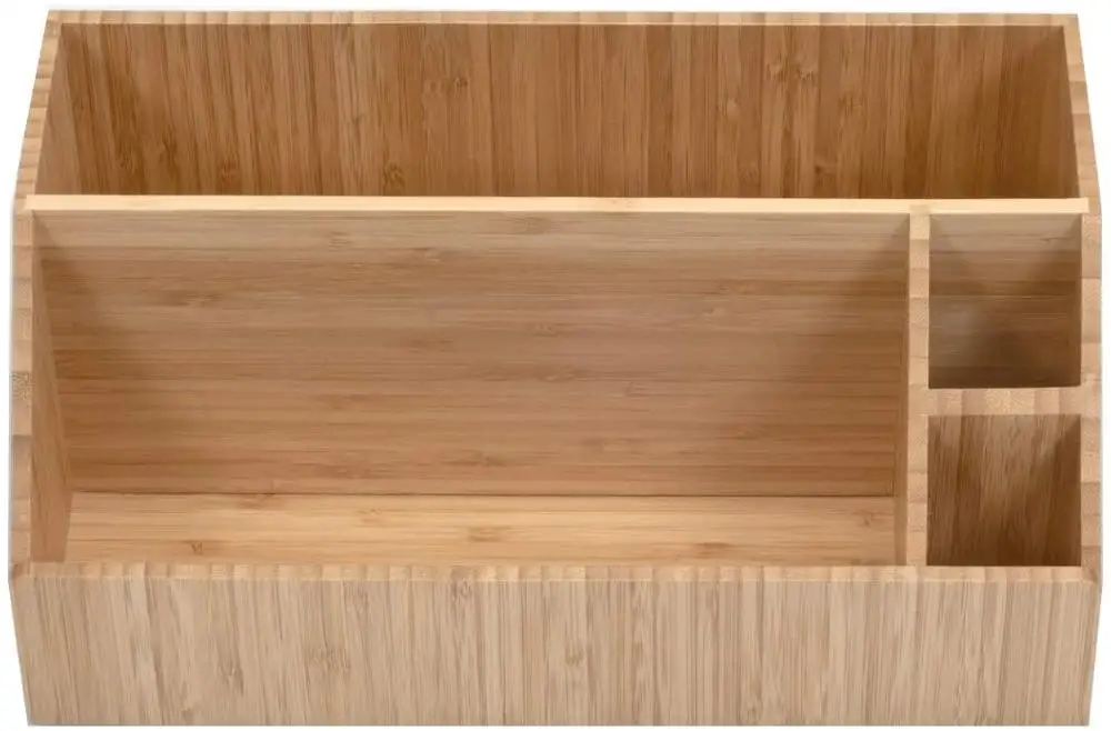 
 Бамбуковый настольный все-в-одном органайзер для папок, Настольная коробка для хранения для офиса  