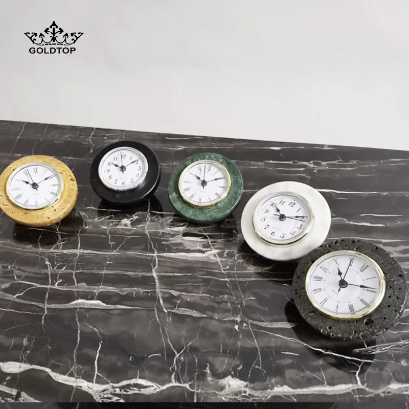 Практичные мраморные часы Goldtop Stone Craft для украшения