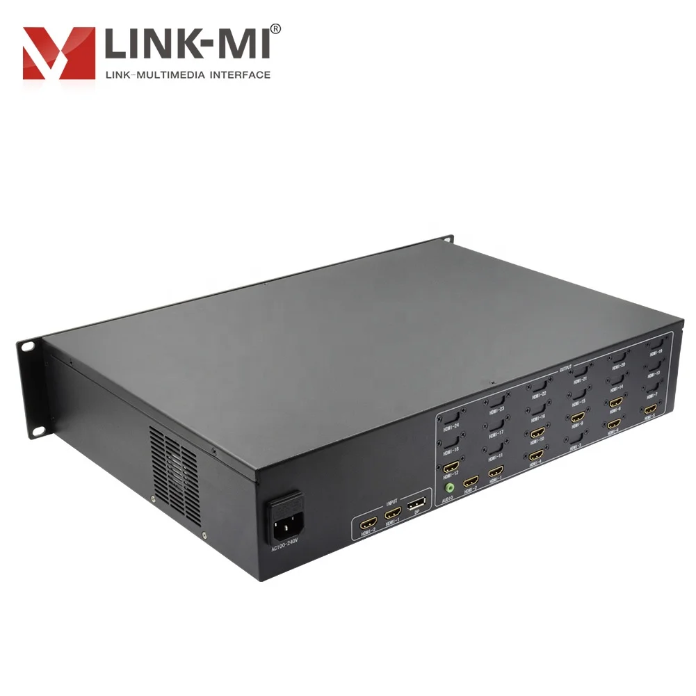 
LINK-MI 3x3 4K UHD видеоконтроллер стены HDMI + DP + Мобильный сигнал вращение на 180 градусов 1 из 3 источников и распределить до 9 дисплеев 