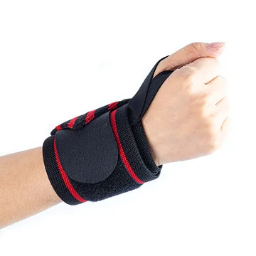 One Size Compression Wrist Brace Support Powerlifting Wrist Wraps Straps For Exercise