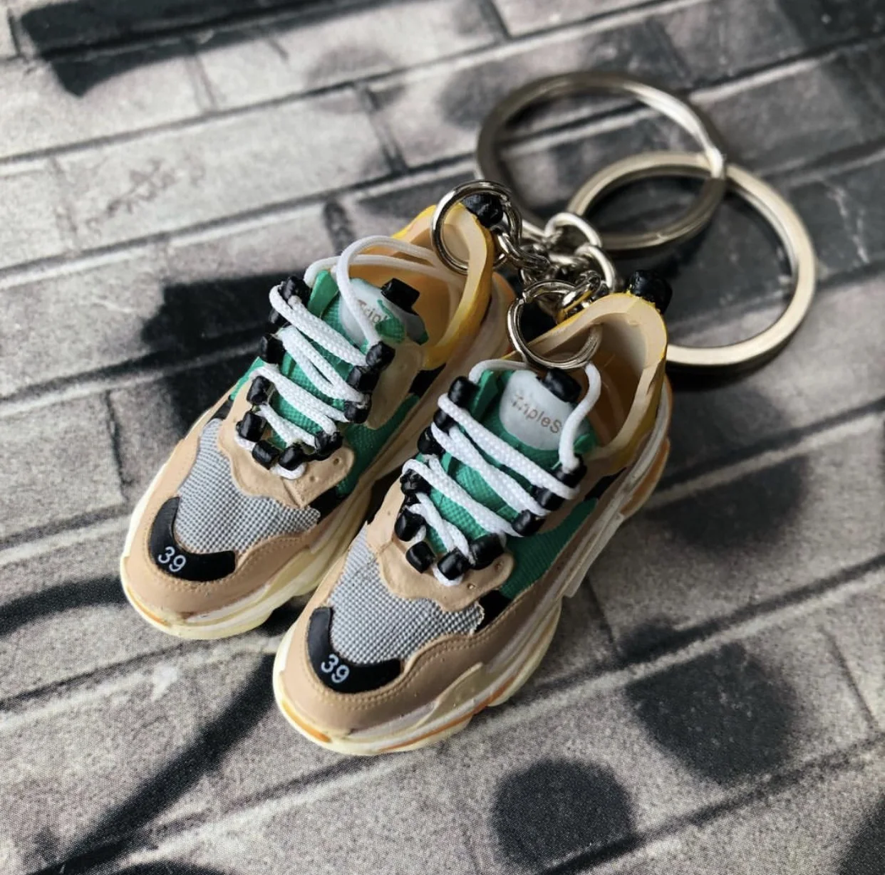 
 Pvc Mini 3d Air Jordan 1 4 Yeezy Shoes Llaveros Basketball Sneaker Keychain With Box  