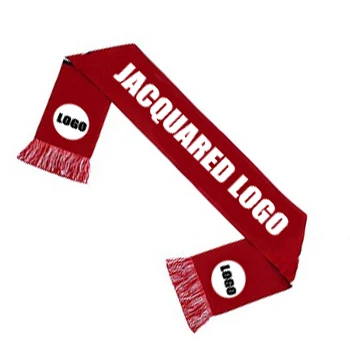 Высококачественный 100% акриловый вязаный шарф футбольного клуба на заказ