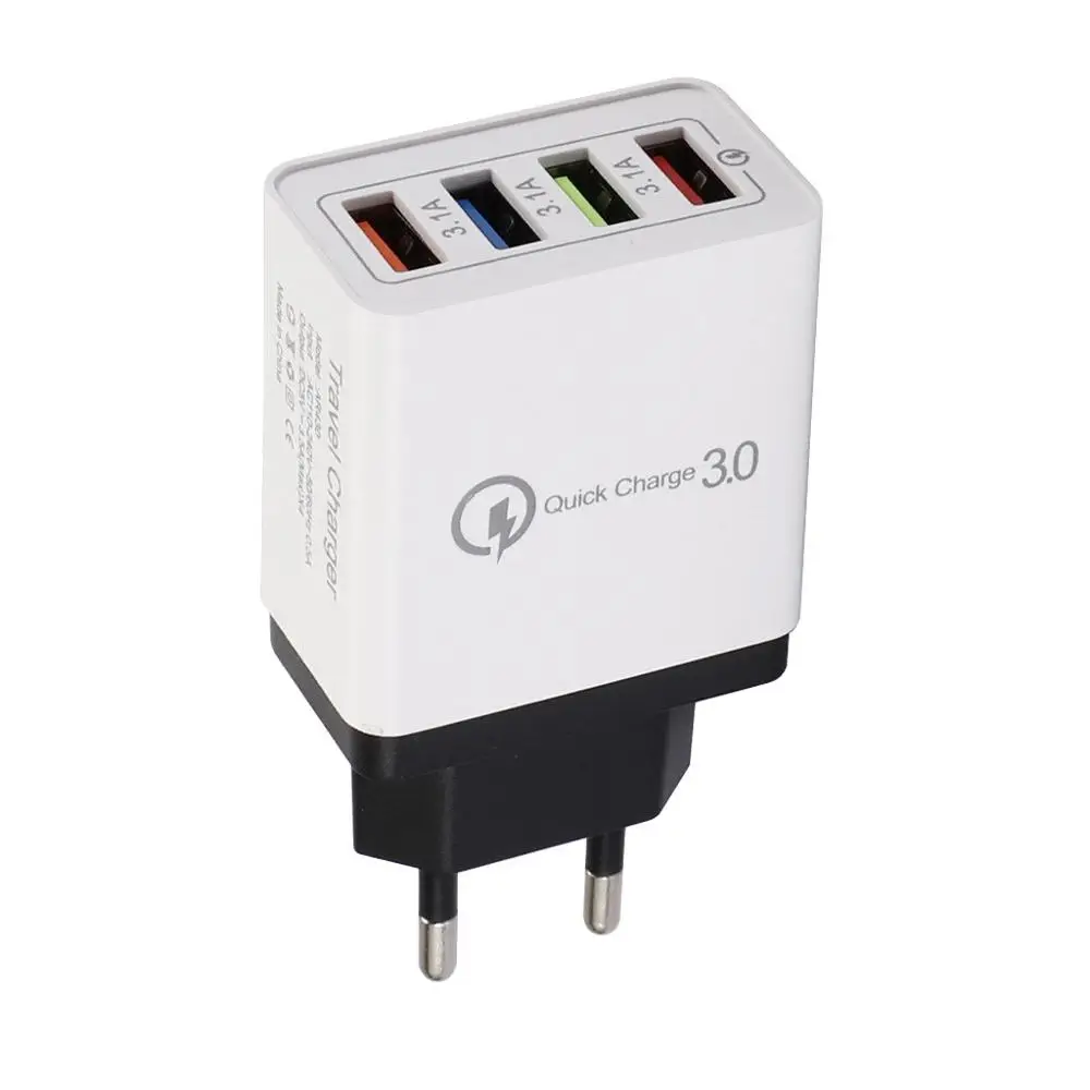 
QC 3,0 быстрое зарядное устройство 4 порта 5В 3A USB настенное зарядное устройство, универсальное зарядное устройство US/ EU/ UK штекер зарядного устройства для iphone samsung 