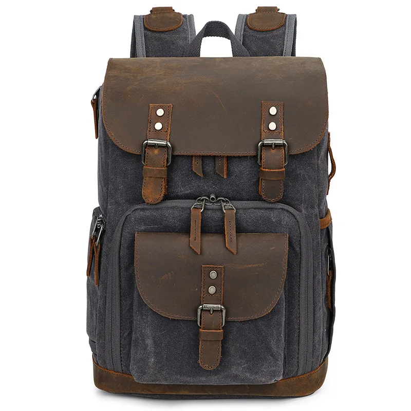 Custom Waterproof Leisure Fashion Canvas Photography Camera Bags Backpack Bag