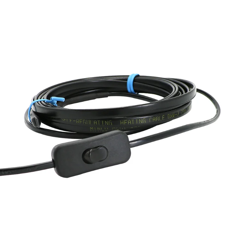 EU Plug 25W/M Heating Cables Self Regulating Pipe Anti-Freeze Protection Roof Gutter De-Icing with 220V Electric Wire