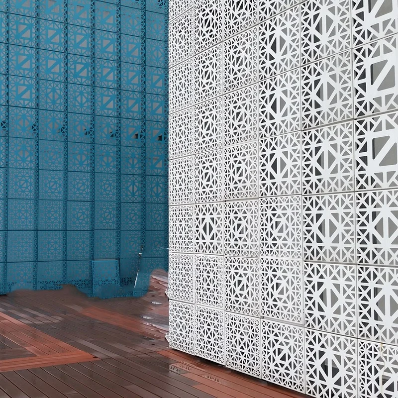 
Оптовая продажа, декоративная облицовочная алюминиевая 3D перфорированная фасадная металлическая настенная панель 