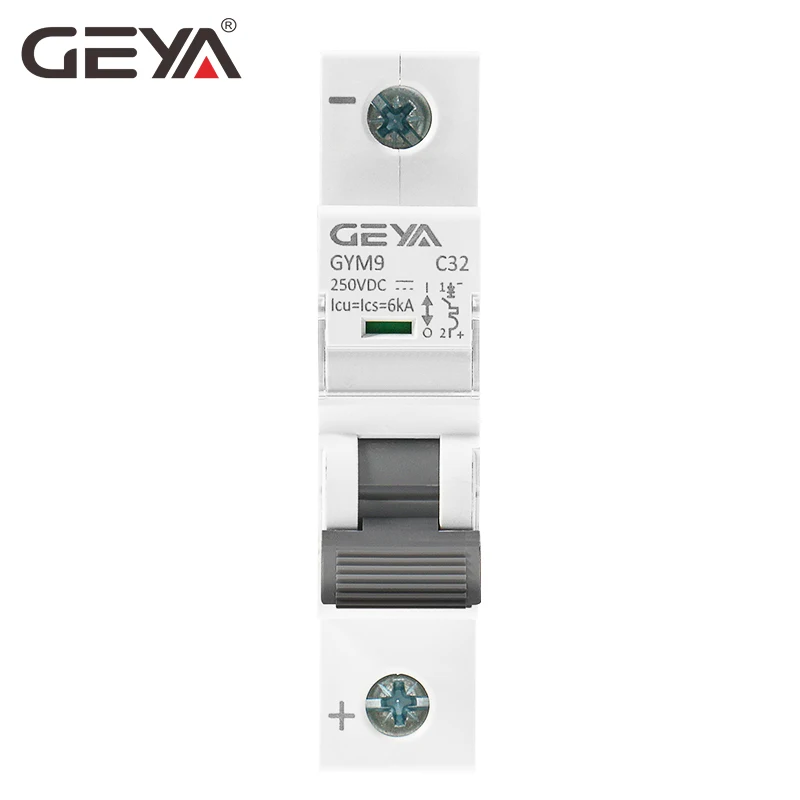 
 GEYA NEW GYM9 DC MCB 63a 250V 6kA однофазный миниатюрный автоматический выключатель MCB для солнечной системы PV выключатель цепи  