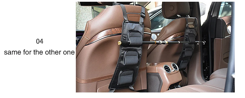 Fishing Rod Holder In Car Saver Travel Fish Pole Belt Clamp Vehicle Seat Storage Racks