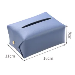 Home Table Tissue Dispenser Travel Baby Paper Container Cover Office Desktop Napkin Box Hotel Car Small Pu Leather Tissue Box