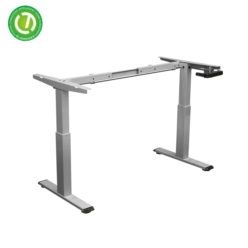 Education manual adjustable desk electric metal frame training table for students sit stand study desk