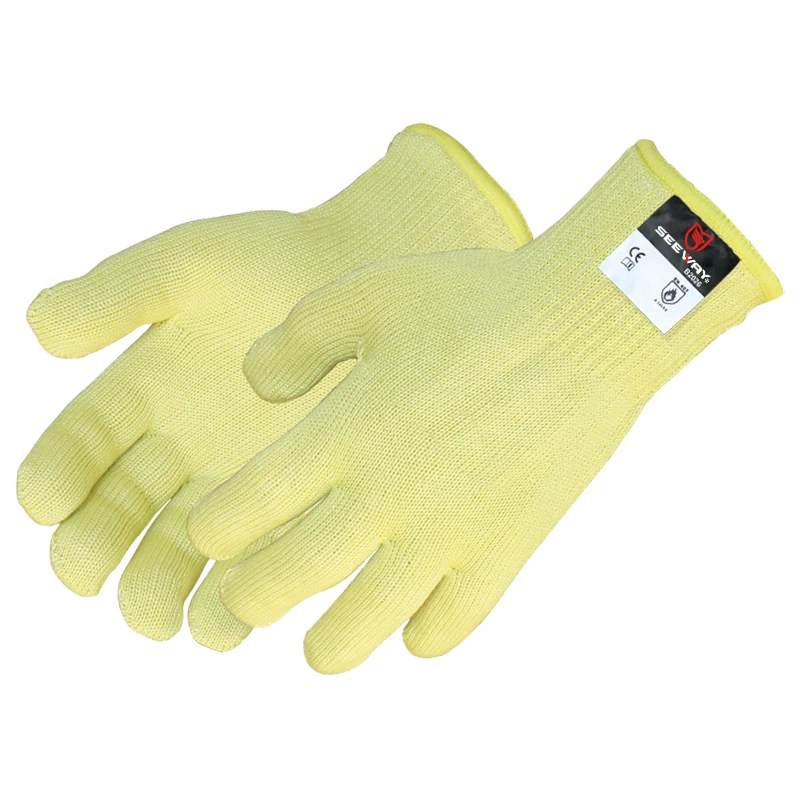 Seeway двухслойные трикотажные термостойкие перчатки гриль печь перчатки с пальцеобразными элементами (1 пара)